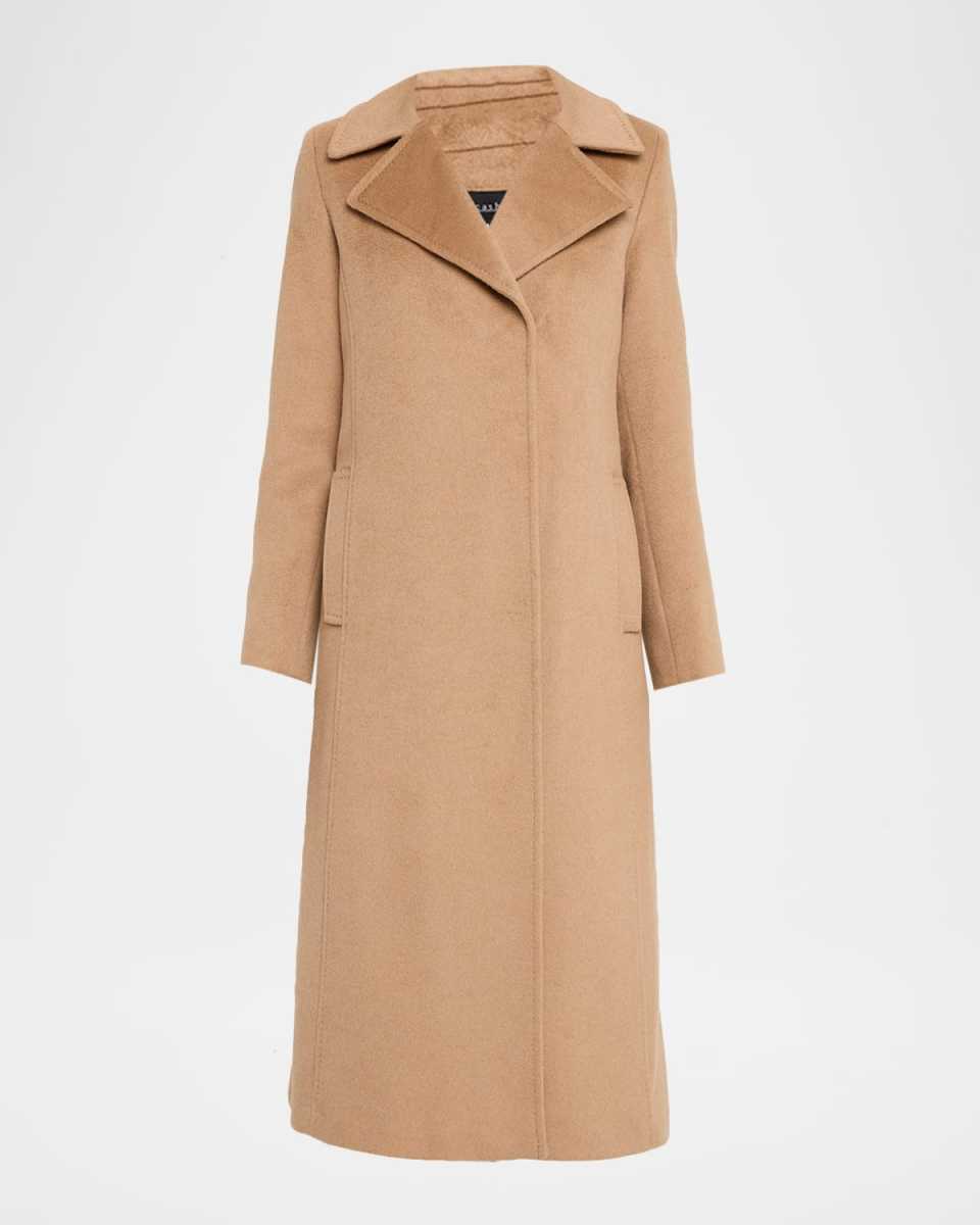 Pure Baby Camel Hair Asymmetrical Long Coat